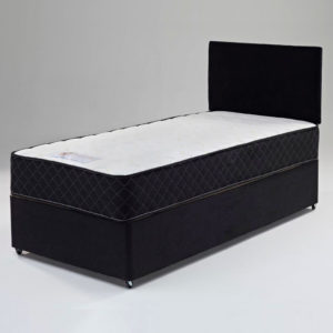 Single divan bed black