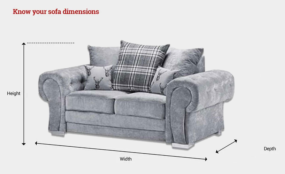 Know your sofa dimensions