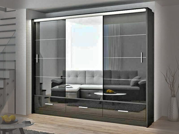 High gloss sliding door marsylia wardrobe