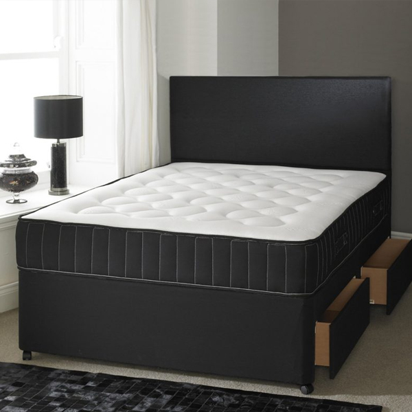 Double divan bed with mattress 