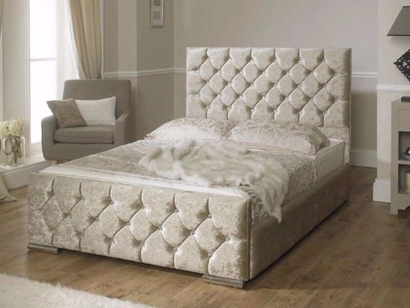 Reasons to Fall in Love with Chesterfield Crushed Velvet Bed