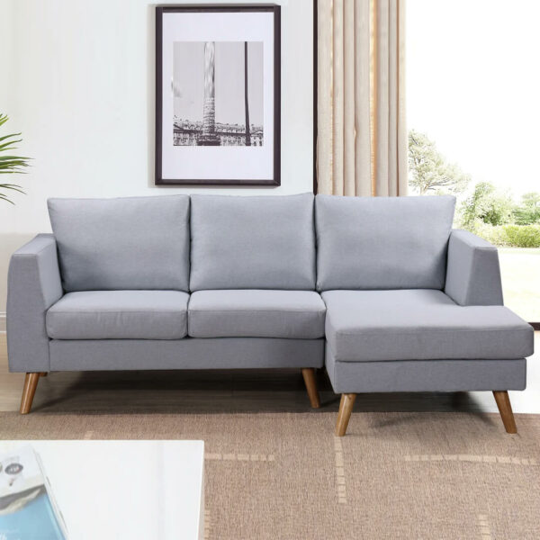 Eve Fabric Corner Sofa grey