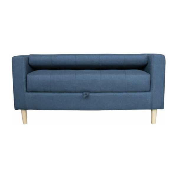 Mart 2 seater Ottoman Fabric sofa blue