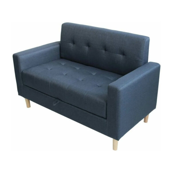 Mart 2 seater Ottoman Fabric sofa blue