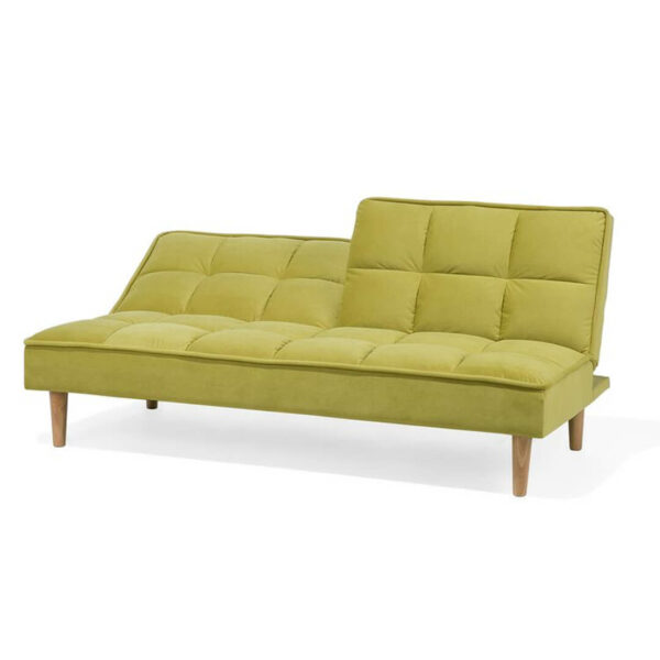 3 Seater Hattan Fabric Sofa bed lime yellow