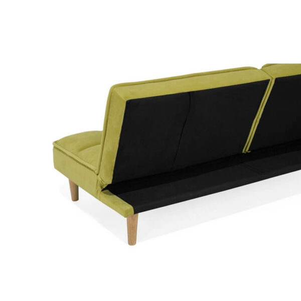 3 Seater Hattan Fabric Sofa bed lime yellow