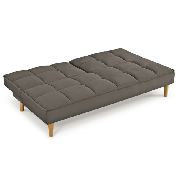 3 Seater Hattan Fabric Sofa bed chocolate brown