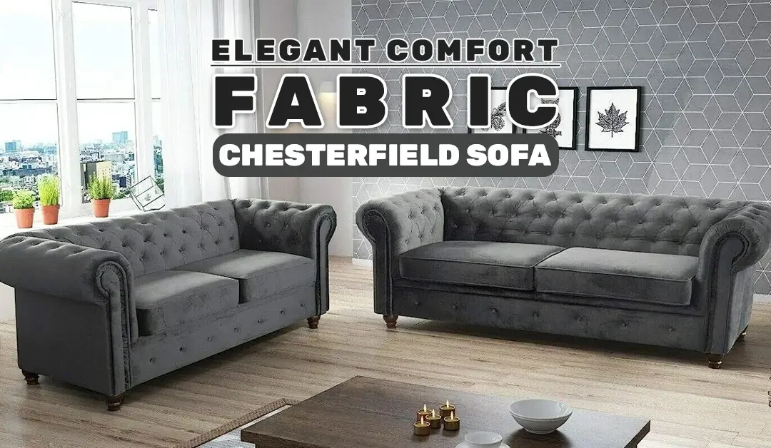 Elegant Comfort-  Fabric Chesterfield Sofa