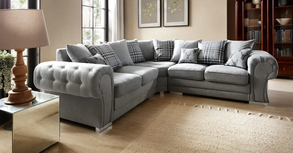 Natural Fabrics and Earthy Tones Fabric Sofa Set
