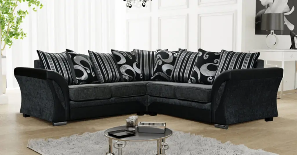 Enhanced Comfort of 3 Seater Fabric Corner Sofa 